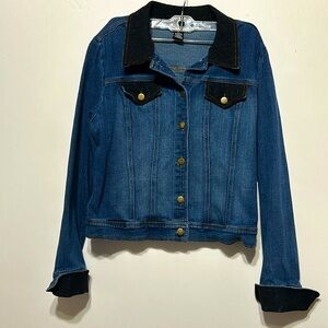 Monterey Bay Size 12 women’s Denim & black Jean Jacket